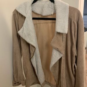 Brown/white fur jacket